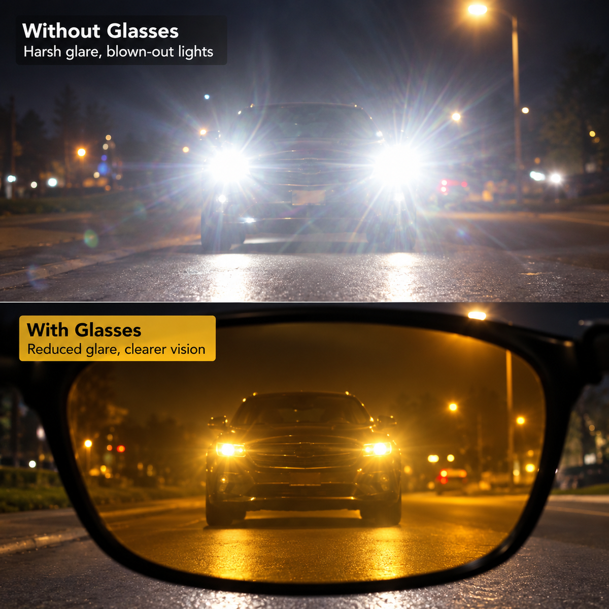Anti-Glare Headlight Glasses