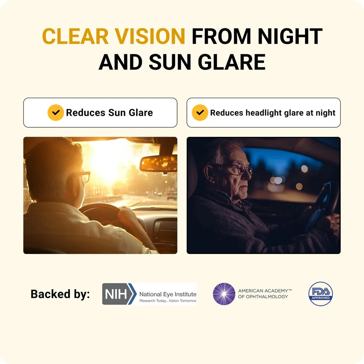 Anti-Glare Headlight Glasses